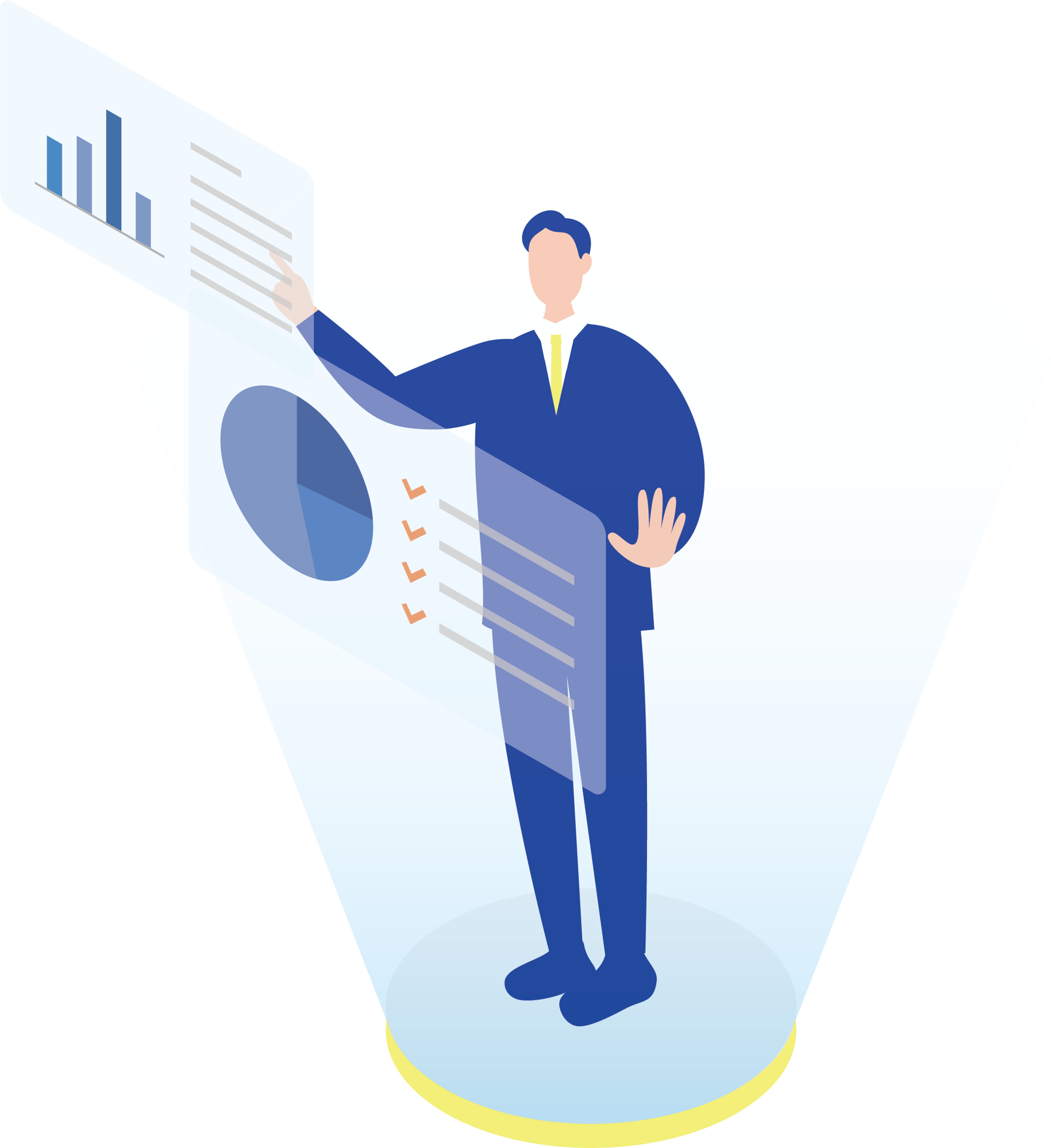 V-Manageを使って遠隔で管理している男性 V-Manageを使って遠隔で管理している男性